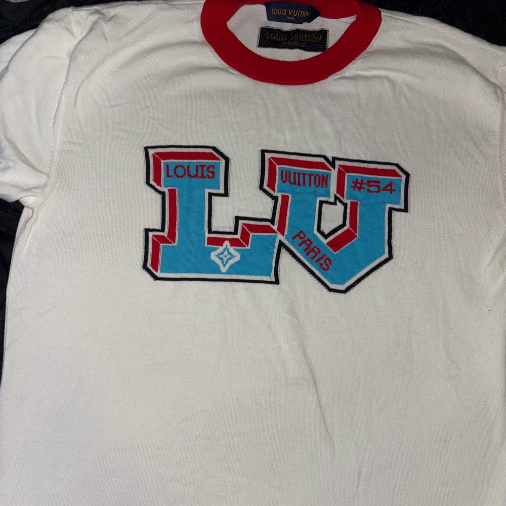 Louis Vuitton White and Red T-Shirt
